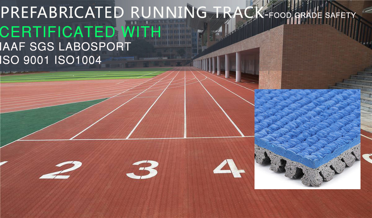 Athletic Prefabricated Running Track Synthetic Long Jump Runway 20m