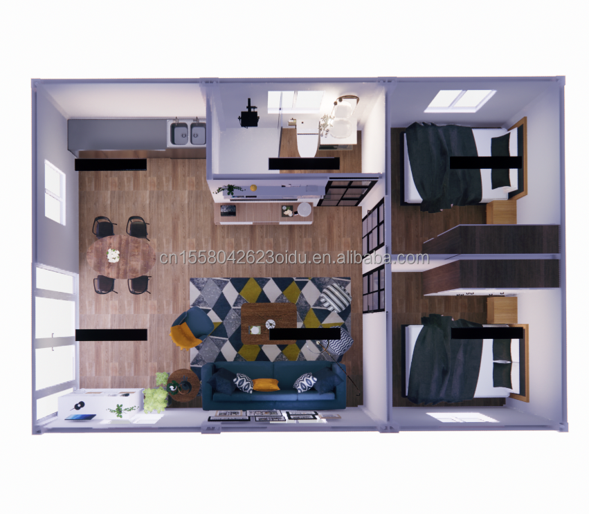 Galvanized Steel Bending 180g 40ft 20ft Foldable Container House with Prefabricated and Steel Frame