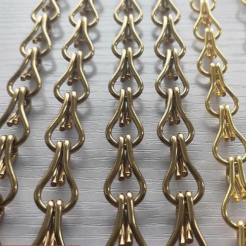 Decorative Spiral Weave Mesh For Architectural Conveyor Belt Metal Woven Mesh For Buildings