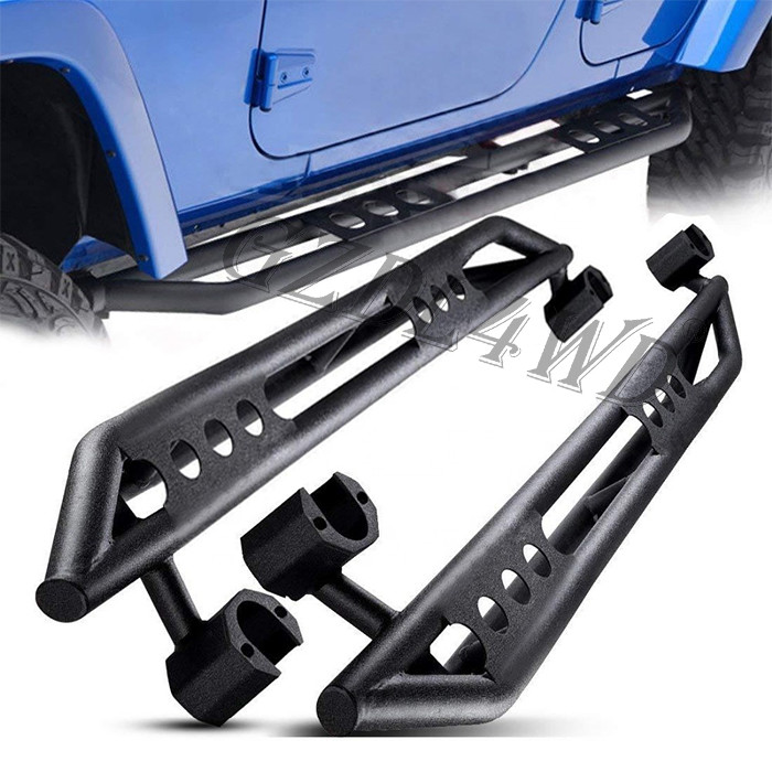 Durable 4x4 Body Kits , 2019 Wrangler JL 4 Doors Matted Dropped Side Step Bar Running Boards