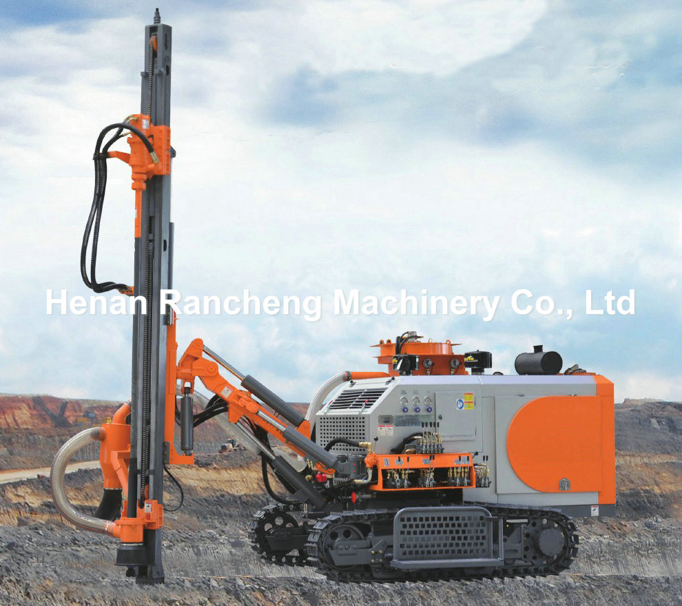 22m Depth DTH Down The Hole Drilling Rig 193HP Diesel Engine 80mm - 118mm Hole Range