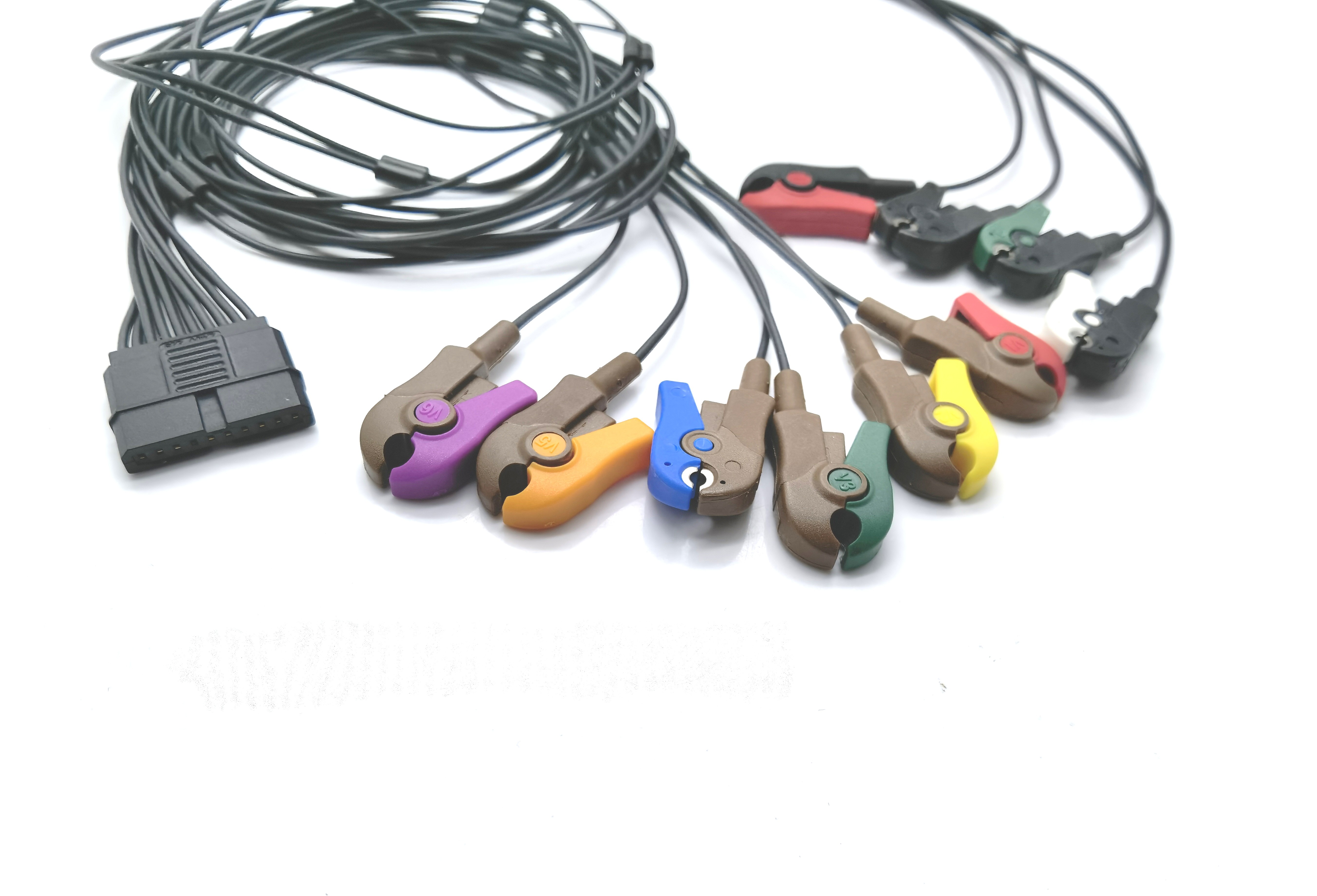 Schiller MS-12 10 Lead IEC/AHA Clip/Snap/Banana Patient Cable