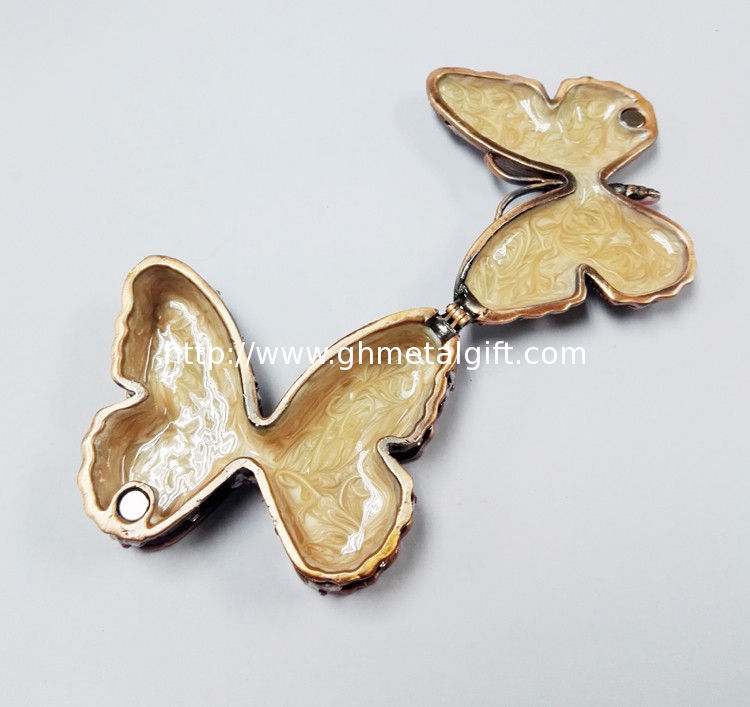 Cute butterfly shape custom portable nice hot sale jewelry box