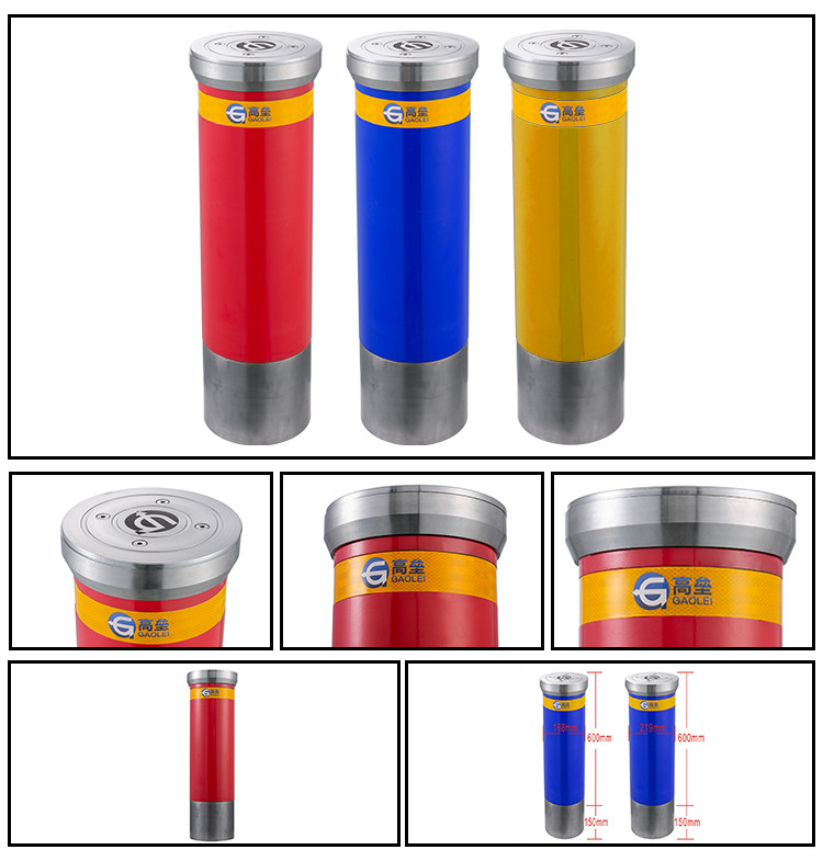 Railway Station Heavy Duty Safety Bollard 130 KG Dia 219mm Surface Mounted