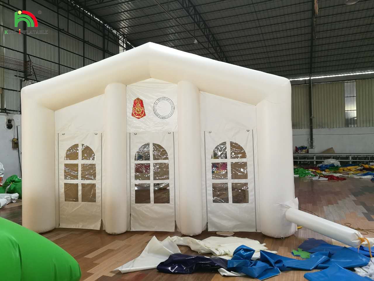 White Large Outdoor Blow Up Wedding Party LED Light Camping Inflatable Outdoor Events Tent