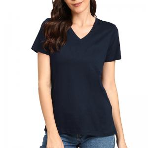 China Wholesale 100% Cotton Customized Logo Printed Blank t shirts Plain Women T Shirt on sale