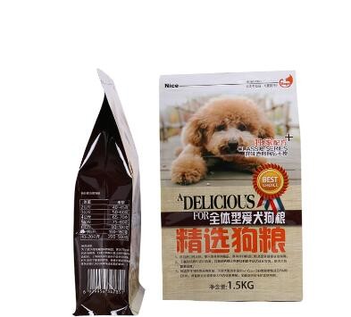 Custom Printing Bottom Eight Side Sealed Zipper Pet Food Package And Pet Food Packaging Bag