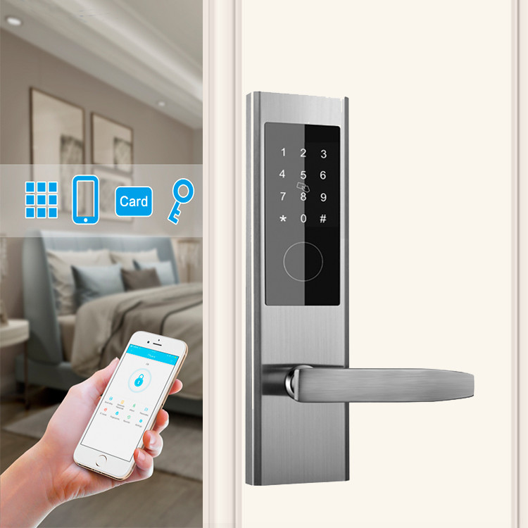Tamper Alarm App Controlled Door Locks 300mm App Smart Lock
