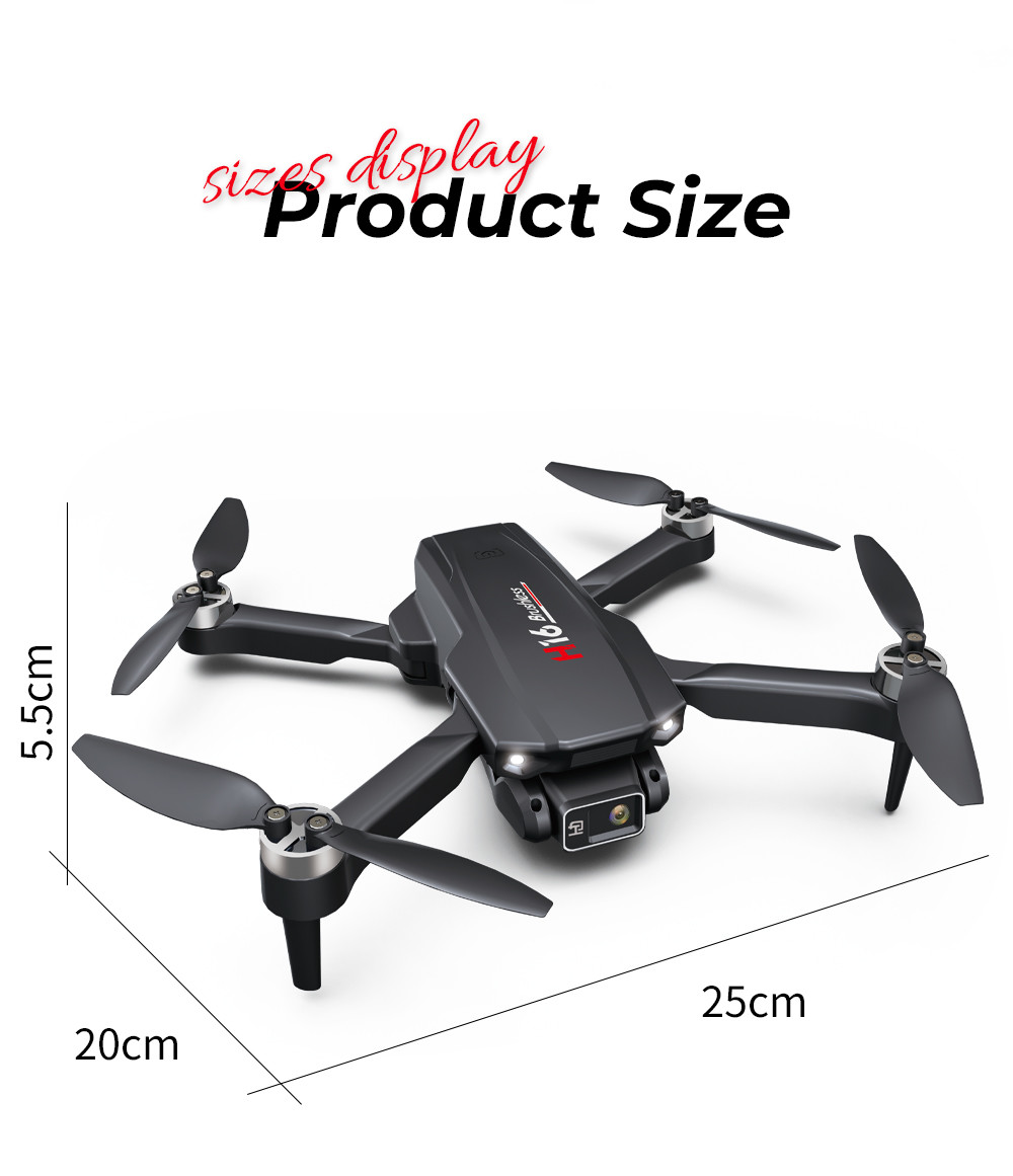 H16 Mini RC Drone HD Camera Wifi Fpv Brushless Foldable Quadcopter Professional Drones Toys for Children 14Y+