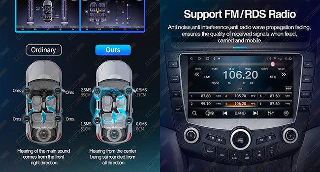 Android 11 Double Din for Honda Accord 2003-2007 Car Android Stereo With Bluetooth And Navigation