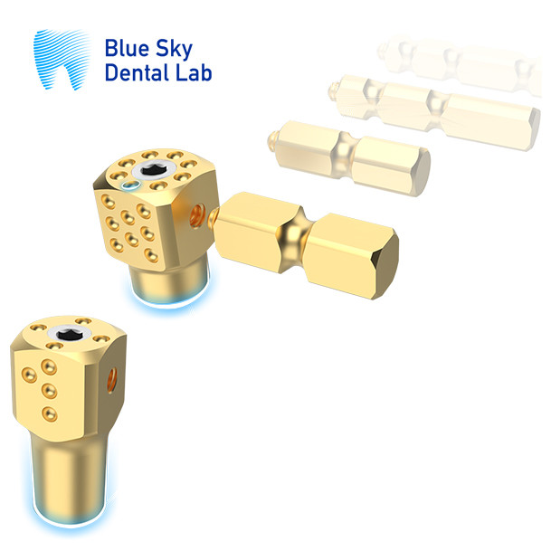 Metal Dental Implant Scan Body With Multi Unit Abutment For Edentulous