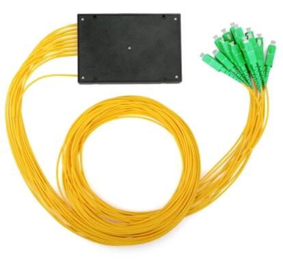 SC APC 1x16 PLC Splitter , Optical Cable Splitter ABS Module