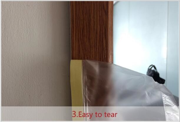 Pre-tapd paint masking film HDPE,Car paint repair masking film with tape, Hot sell masking film with adhesive tape, PAC
