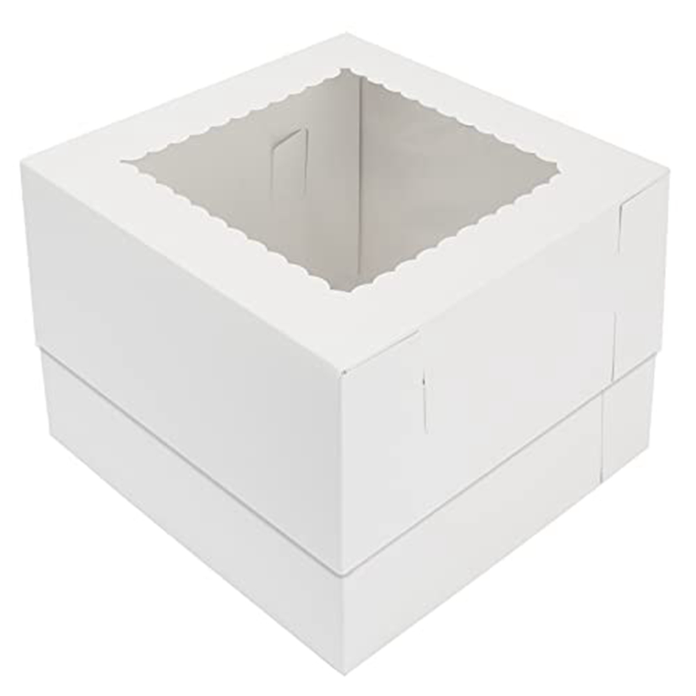 Custom Order Foldable Paper Box With Clear Display Window For Dessert Treat Packaging