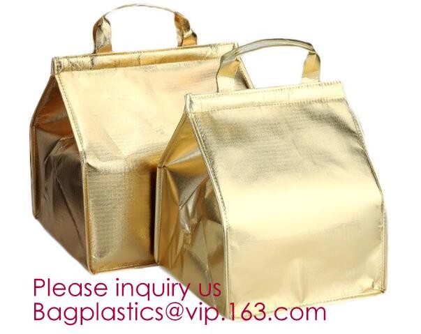 custom bulk waterproof large soft folding food delivery picnic lunch tote grocery cooler bag aluminum foil thermal bags