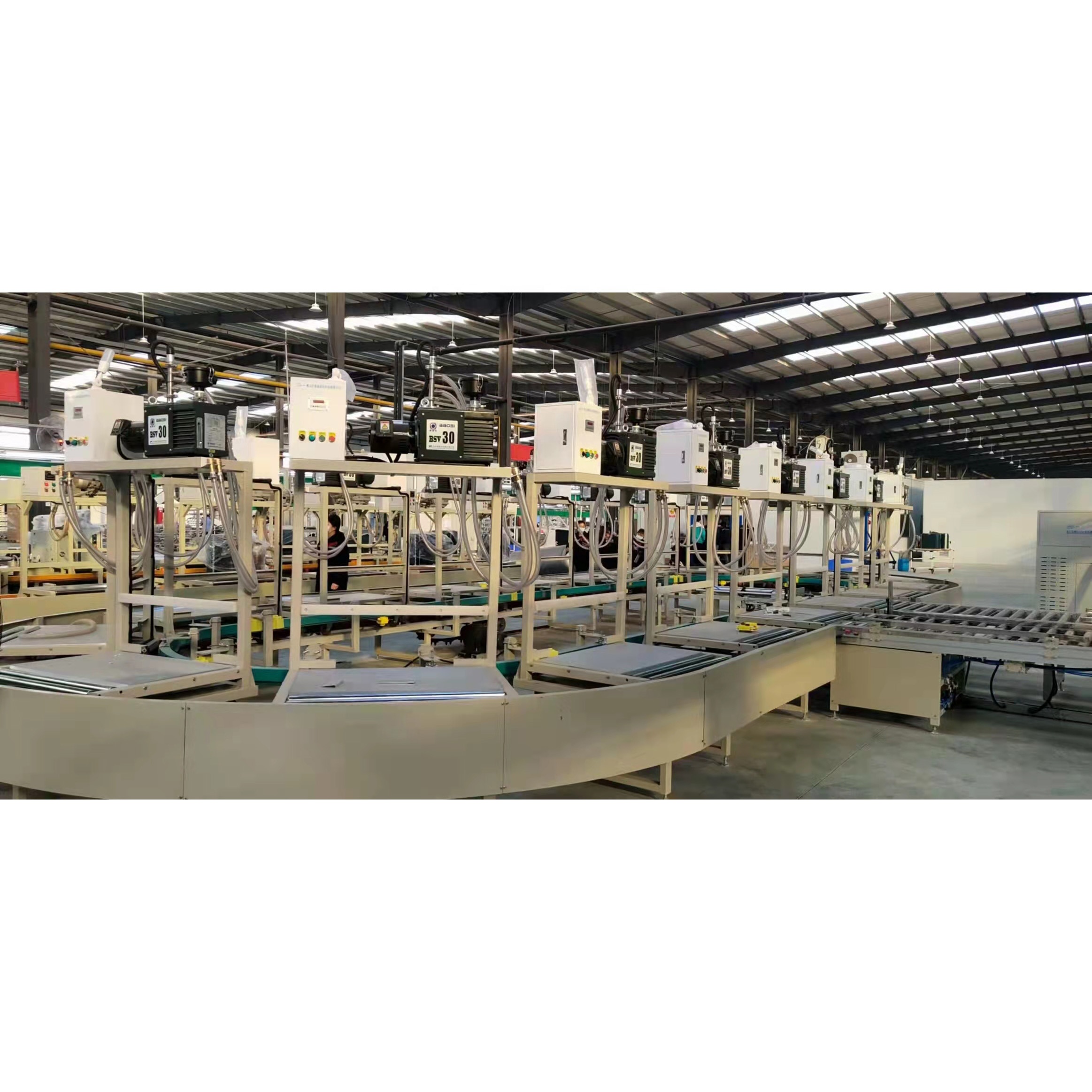 380V Outdoor Unit Air Conditioner Assembly Line With Galvanized Steel Pipe Fit
