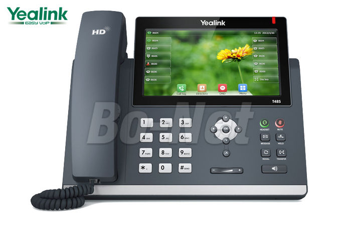 Gigabit Interface Cisco Voip Phone System Yealink SIP-T48S 7 Inch Touch Screen