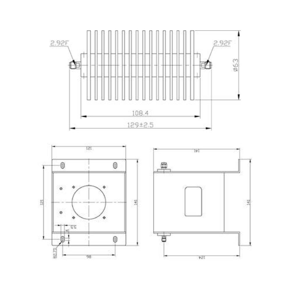 100 W Coaxial Fixed Fixed RF Attenuator DC26.5 GHz 2.92 mm Attenuator