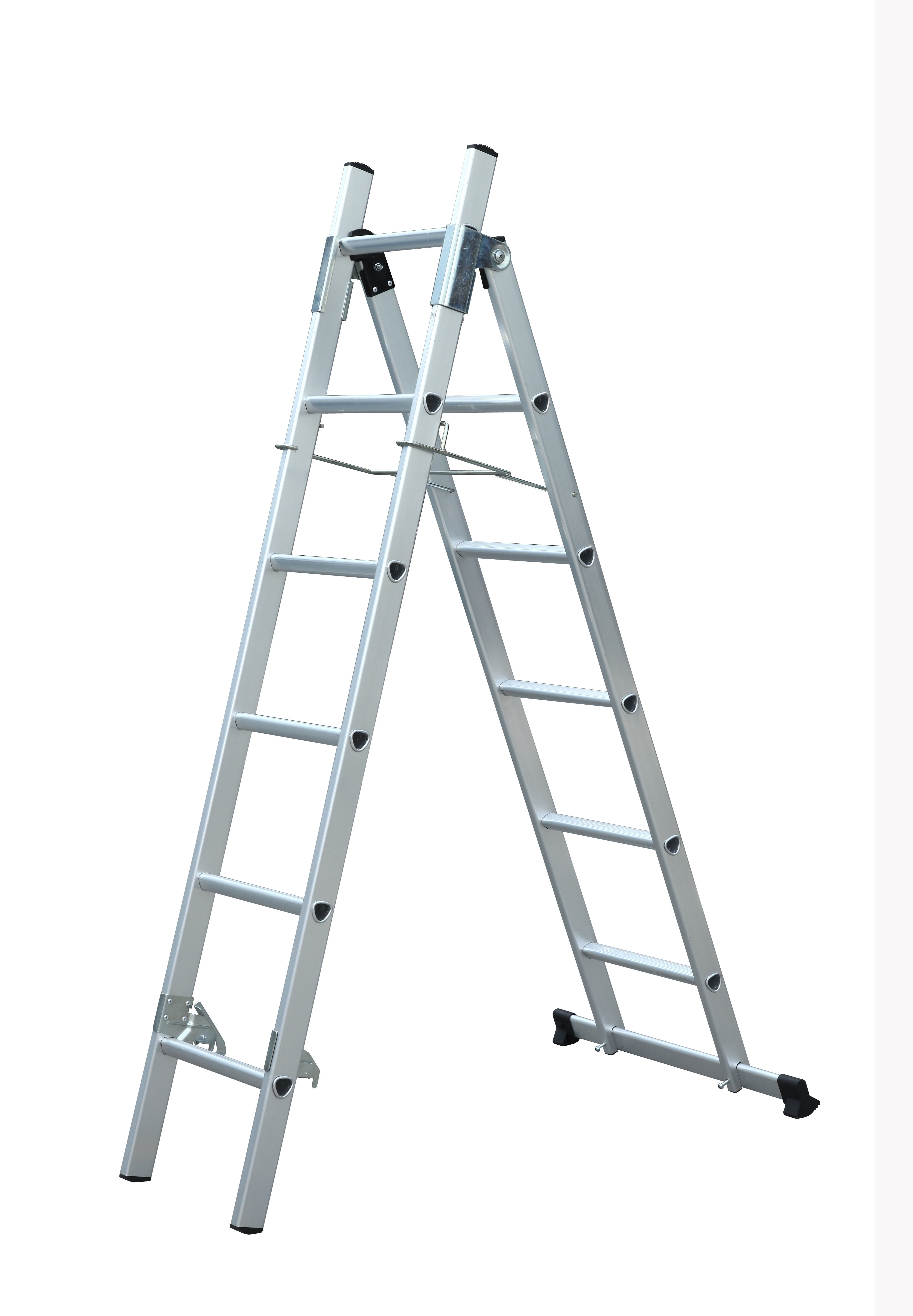 2x6 Lightweight 6063 Aluminum Extension Ladder 5.5kg Easily Carried