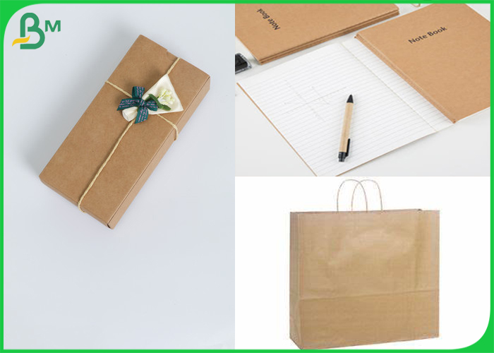 Roll / Sheet Packing Recycled Based Brown Kraft Paper For Flower Sleeves