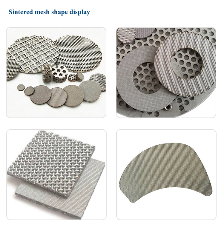 Sintered Metal Disc Filter SUS316L AISI316L 50 Micron Stainless Steel Sintered Filter 2.0mm Thickness