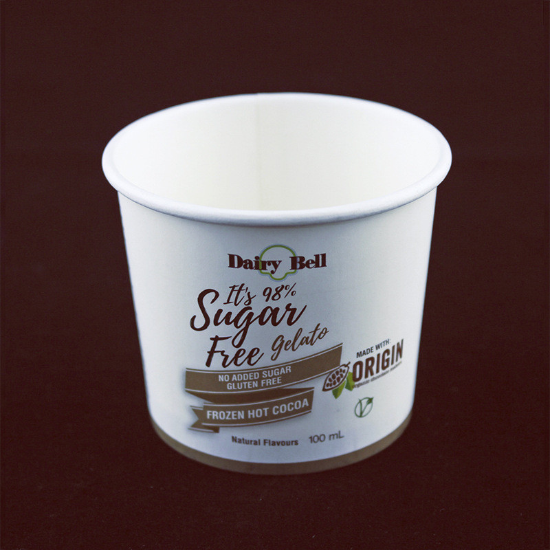Disposable 4oz Bowl Shape Kraft Paper Ice Cream Cups With Lids