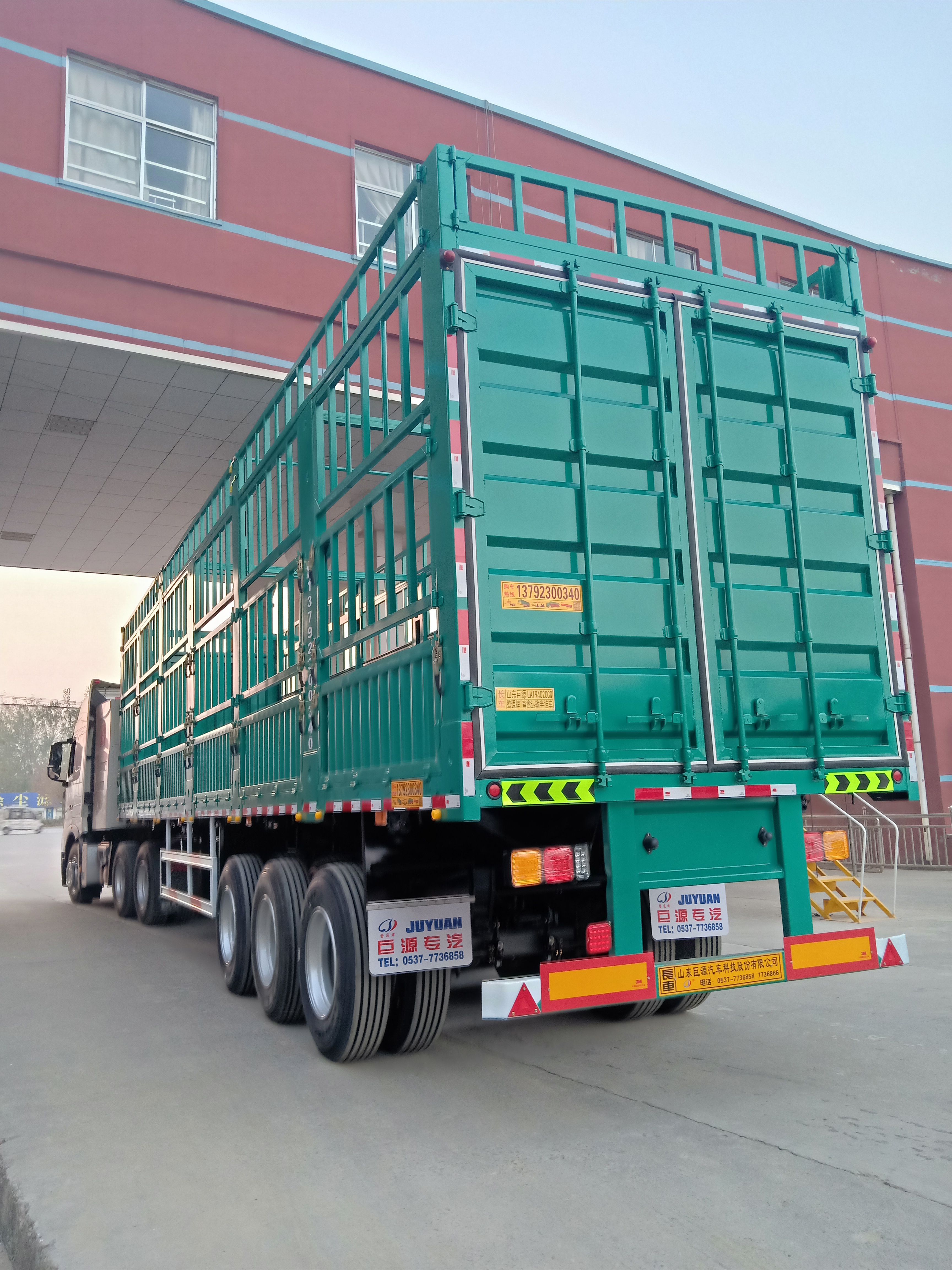50Ton Leaf Spring Fence Cargo Transport Semi Trailer /Kin Pin 2''/3.5'' Bolt Type