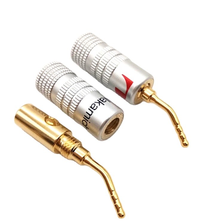 Copper Male Pin Nakamichi Banana Plugs Multipurpose Gold Plated