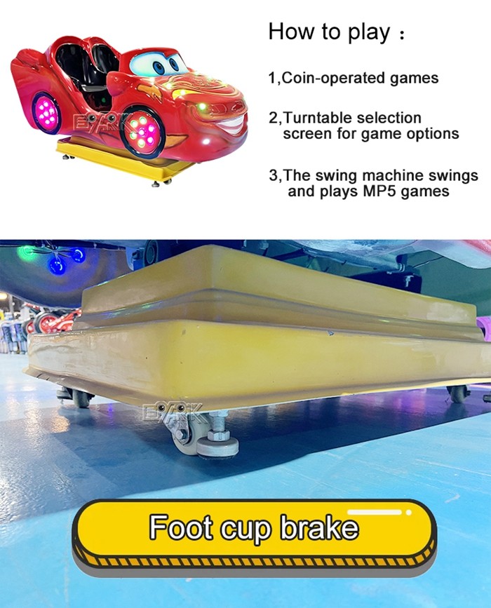 Amusement Park Car Mobilization Kiddy Ride Machine Swing Game