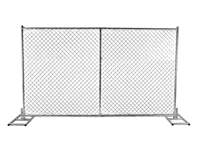 A drawing picture of temporary chain link fence.