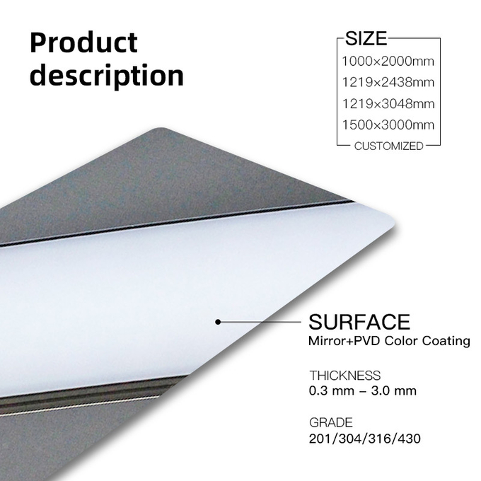 Cold Rolled 304 8k Mirror Finish Stainless Steel Plate Plat 316 Ss Sheet Custom