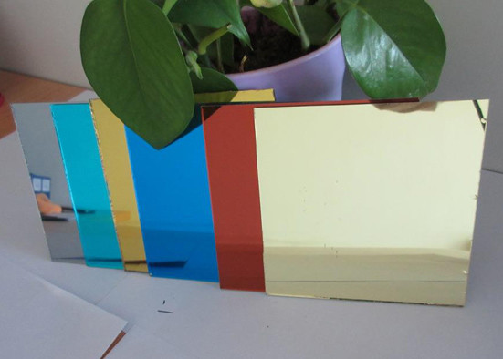 Simple Style Colored Mirror Glass , 6mm Tinted Glass For Homes Decorative