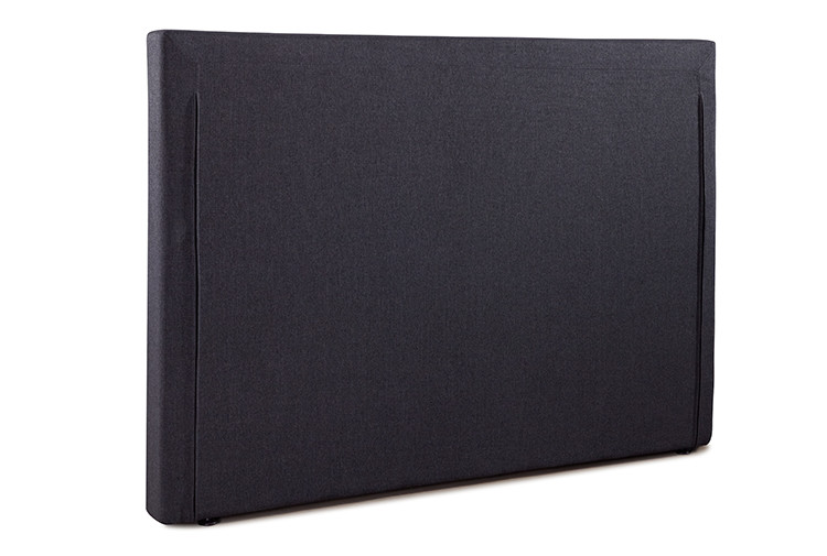 Unique Black Linen Upholstered Headboard Solid Wood Frame Bed Base