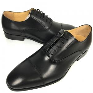 China Black Mens Leather Dress Shoes / Men Business Casual Shoes Lace Up Closure Type on sale