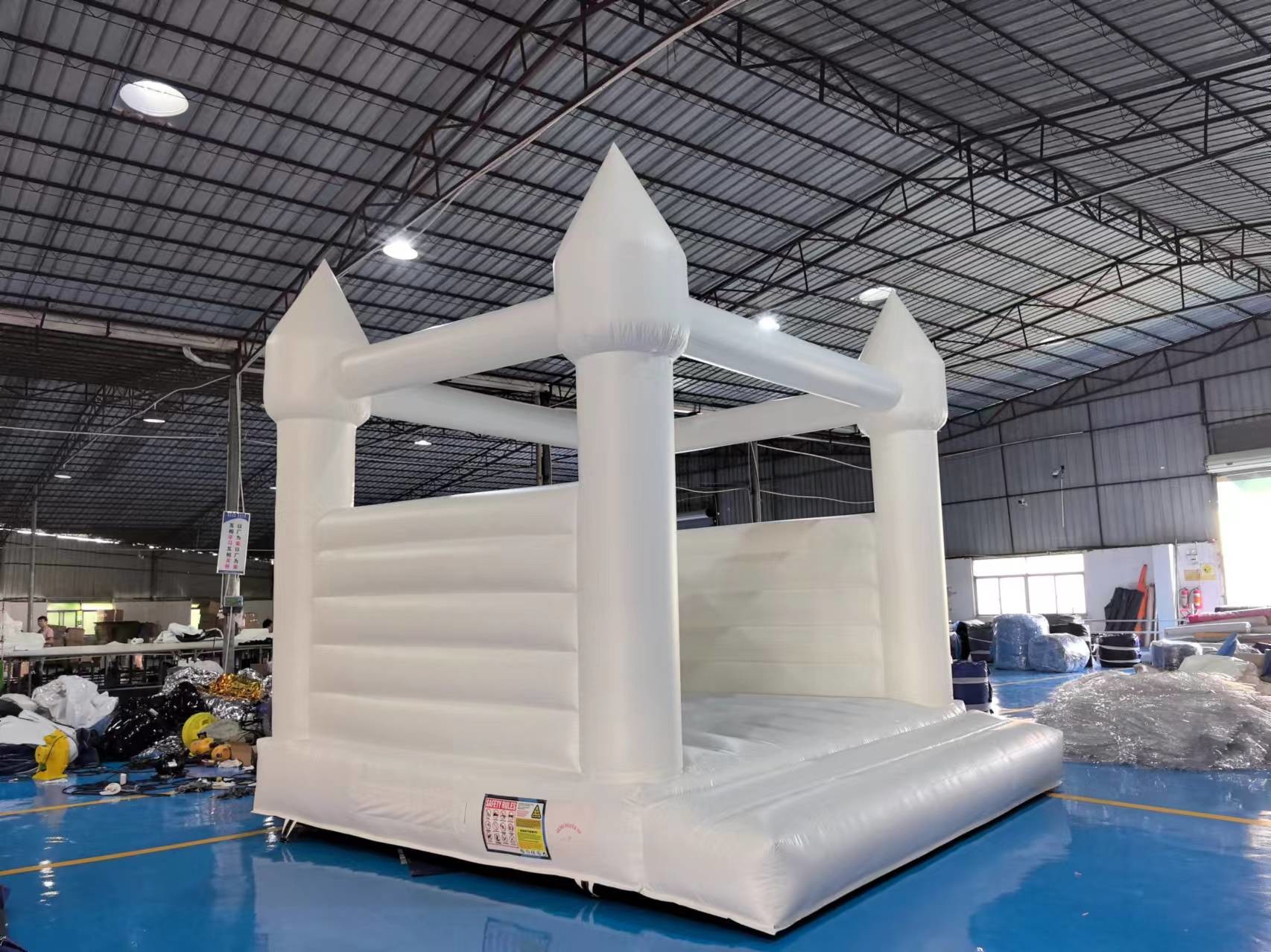 13x13 Hot sale commercial PVC blow up white inflatable bounce house jumping castle for kids wedding bouncer