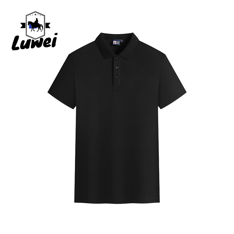 Embroidery Logo Mens Polo T Shirts Breasted Cardigan Lattice Polyester