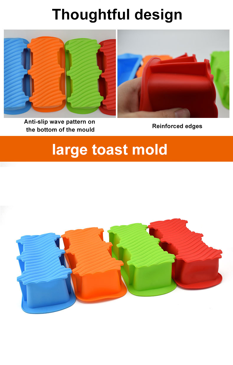 Non Stick Rectangular Silicone Bread Baking Molds