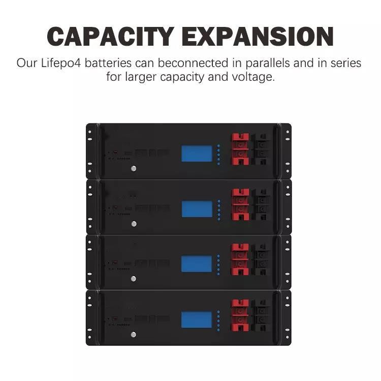 48V 80Ah Solar Energy Storage Battery 3U Rack Mount Battery Backup 4kW