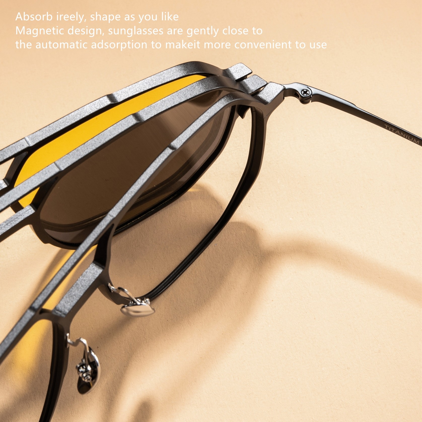 High Quality Pure Titanium Aluminum Magnetic Clip On Glasses