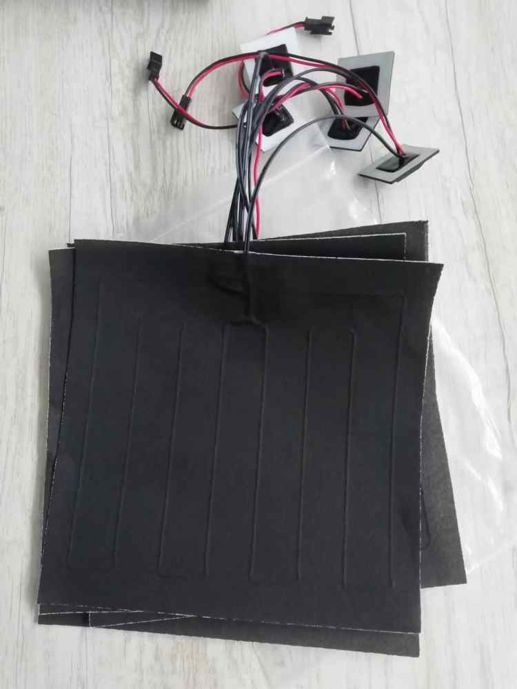 Custom Clothes Heating Pad Size 20x20cm 3.7V With SM 2Pin Plug