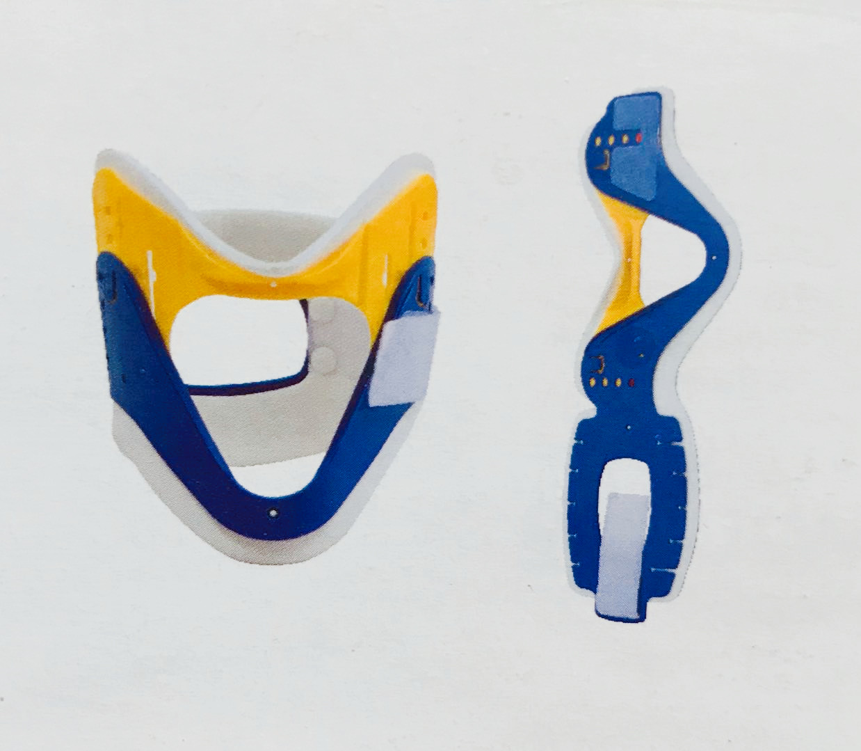 Medical Neck Collar Cervical Traction Device Blue Yellow CE Certificate