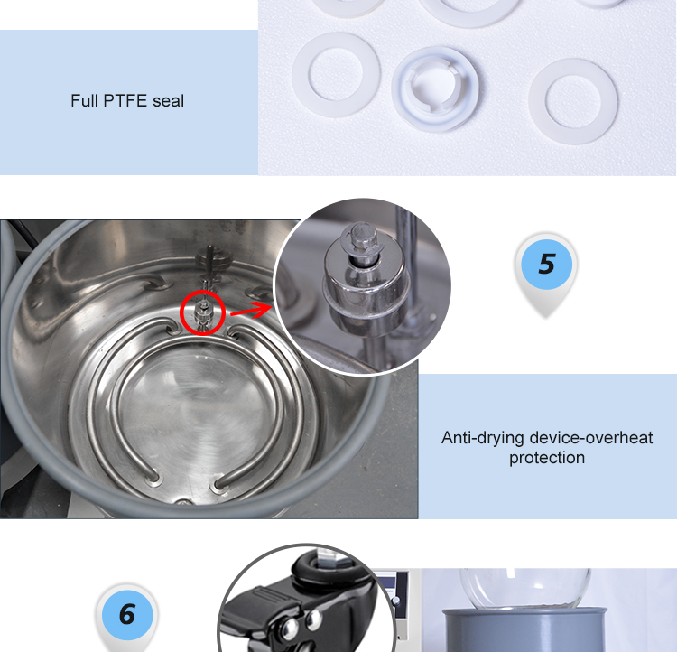 CE Electric 6.5KW Auto Lifting 50l Rotary Evaporator
