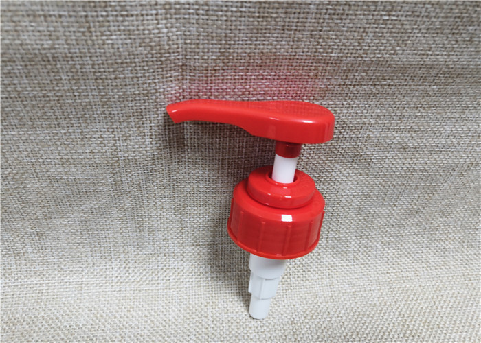 Red Liquid Dispenser Pump , Screw On Type Pump Dispenser Top 28 / 410