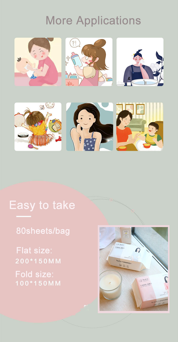 Dry Use Baby Cleaning Wipes Spunlace Material Multi Use For Hands And Face