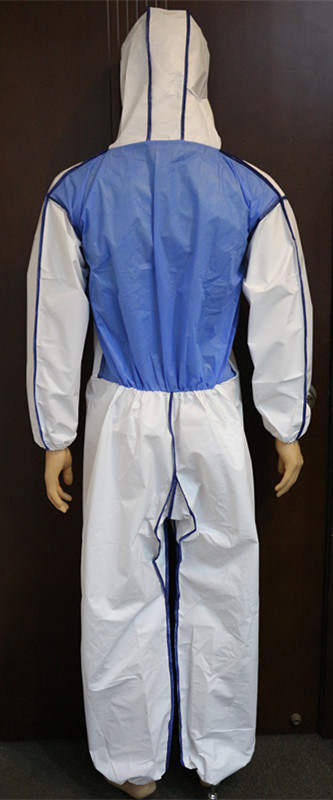 Micro-Porous Combines SMS Disposable CE Coverall Type 5 6 with Hood