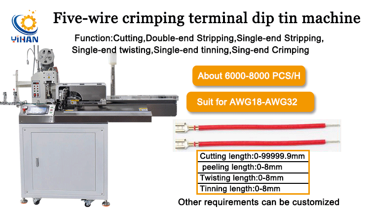 Advanced Automatic Terminal Crimping and Wire Cutting Stripping Twisting Tining Machine