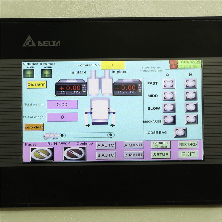3 Speed Semi Automatic 1.1kw 220V 380V Fertilizer Bagging Equipment