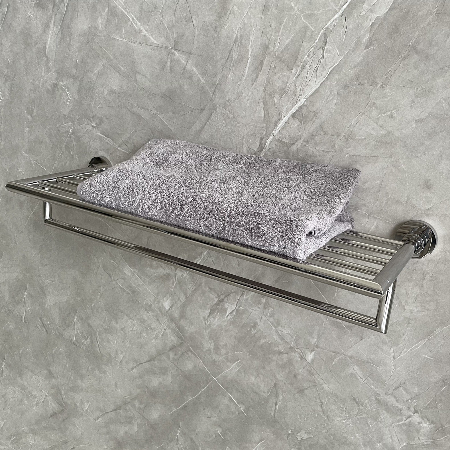 25.7 Inch Bathroom Towel Racks Shelf Home Bath Accessory Set Wall Mounted