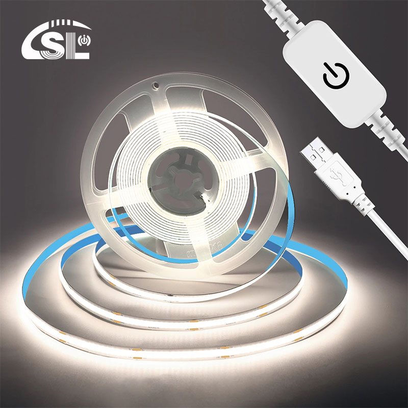 5V DC Input Copper Material COB 320LEDs IP20 Ra 90 LED Light Strip for Home Lighting