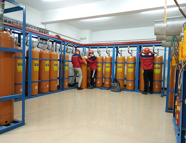 Protection Fm 200 Gas System Suppression Pipe Line Fire Extinguisher Power Distribution Room
